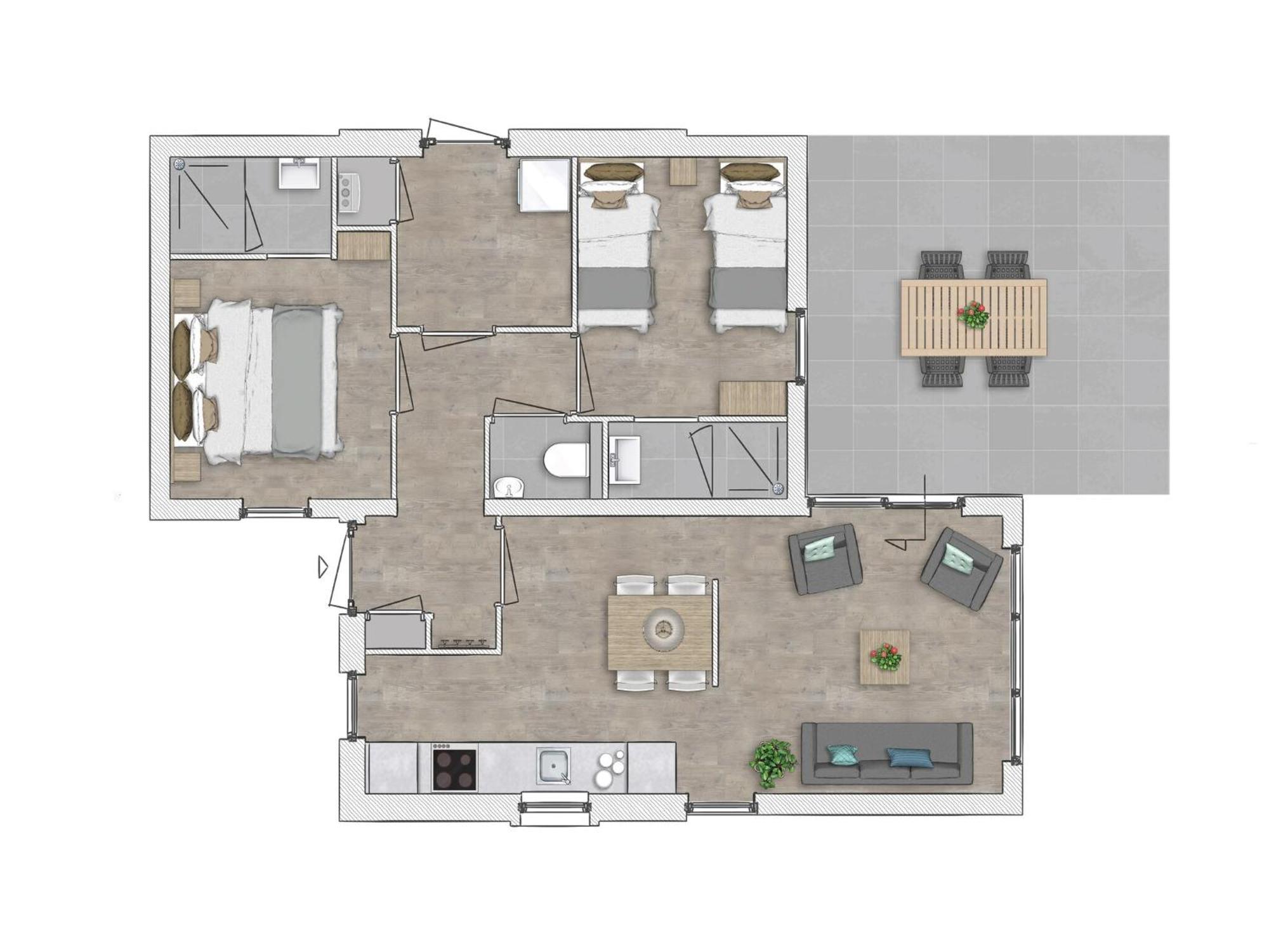 Modern With Two Bathrooms, 500 M From The